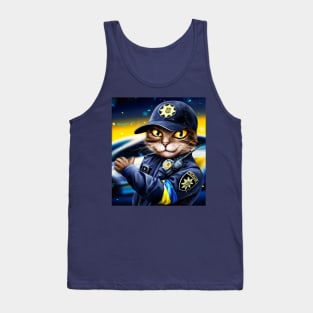 Ukrainian Cat Policeman Tank Top